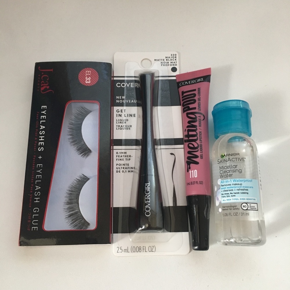 NWT Garnier CoverGirl Lashes Eye Lip Micellar Set